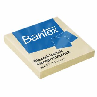 Notes samoprzylepny 76x76 BANTEX 100k żółty