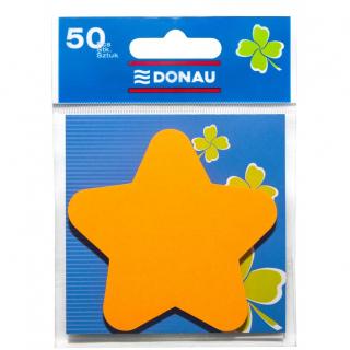 Notes samoprzylepny gwiazdka DONAU 50k pomarańczowy