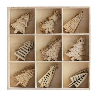 Ozdoby drewniane GALERIA PAPIERU 45szt. choinki