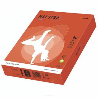 Papier ksero A4 80g MAESTRO 500 szt. czerwień ceglasta