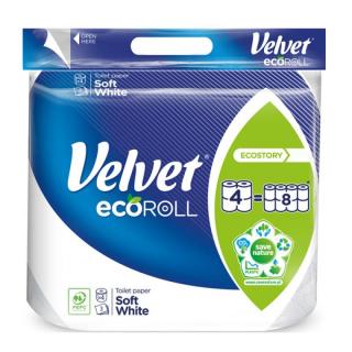 Papier toaletowy VELVET 3w celuloza 4 szt. biały