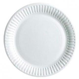 Talerz papierowy 23cm POLKRYS 100 szt. biały