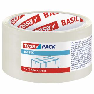 Taśma pakowa 45x40m TESA Basic transparentna