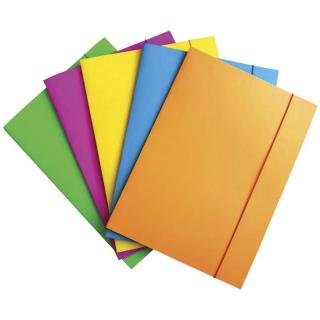 Teczka tekturowa z gumką A4 300g OFFICE PRODUCTS mix kolor fluo
