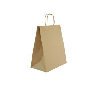 Torba papierowa 305x170x340 ENJOY ucho skręcane brązowa