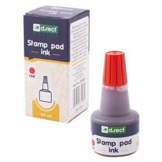 Tusz do pieczątek 30ml D.RECT czerwony