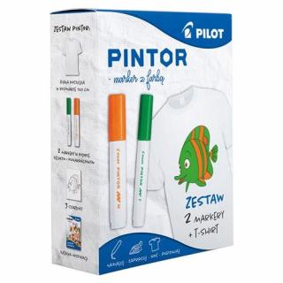 Zestaw PILOT Pintor 2 markery + t-shirt