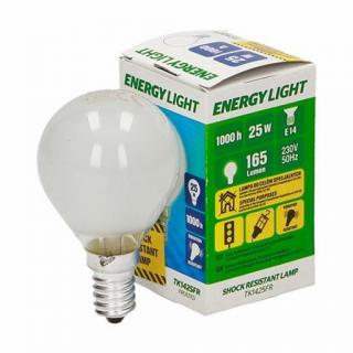ENERGY LIGHT Żarówka Wstrząsoodporna 25W E14 kula matowa
