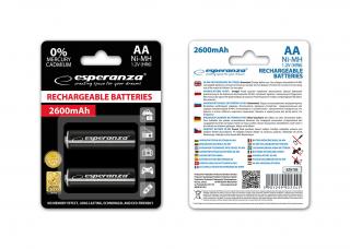 ESPERANZA Akumulatorki  Ni-MH AA 2600mAh blister 2szt.
