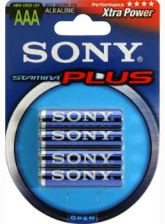 SONY LR03 LR3 STAMINA PLUS AM4-B4A Bateria alkaiczna blister 4szt.