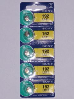 SONY LR41/192 Bateria alkaiczna 1.5V blister 5szt.
