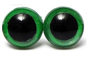Bezpieczne oczka zielone 10 mm