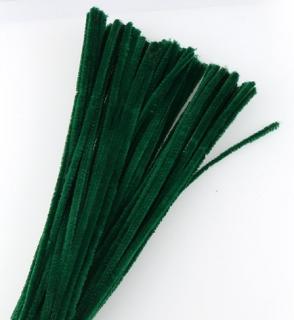 Druciki kreatywne, ciemnozielone 6 mm