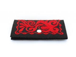 Etui czarno-czerwone