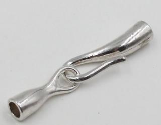 Karabinczyk, zapięcie do naszyjnika bransoletki 28x6 mm, antyczne srebro.