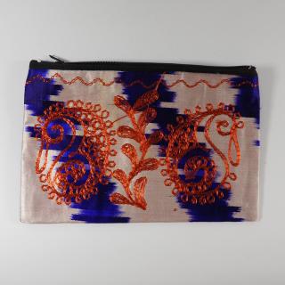 Kosmetyczka etui ikat z haftem Suzani