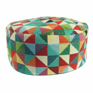 Krymka czapka kolorowa mycka w geometryczne figury