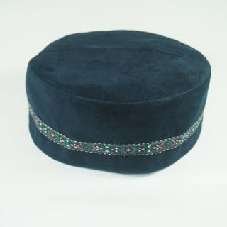 Krymka czapka męska eko zamszowa granatowa (61cm)