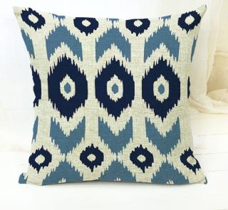 Poszewka na poduszkę Ikat print etno indygo