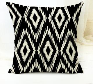 Poszewka print Ikat geometryczny