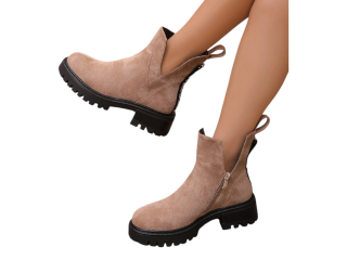 BUTY DAMSKIE BOTKI  PÓŁBUTY JASNY BRĄZ SISOTI
