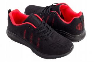 Buty sportowe ADIDASY lekkie piankowe RUN CZARNE/CZERWONE
