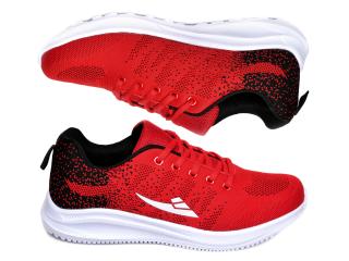 Buty sportowe czerwono-czarno