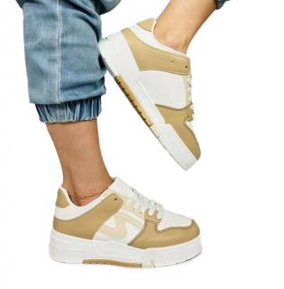 BUTY SPORTOWE DAMSKIE BIAŁE/BEŻOWE