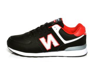 BUTY SPORTOWE SNEAKERSY CZARNE/CZERWONE