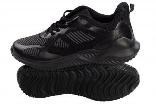 BUTY SPORTOWE SNEAKERSY CZARNE LEKKIE