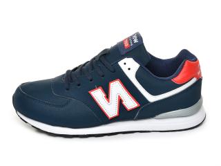 BUTY SPORTOWE SNEAKERSY GRANATOWE/CZERWONE