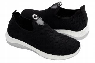 Buty sportowe TENISÓWKI damskie CZARNE wsuwane