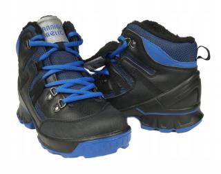 BUTY ZIMOWE damskie ŚNIEGOWCE TREKKINGOWE wodoodporne CZARNE