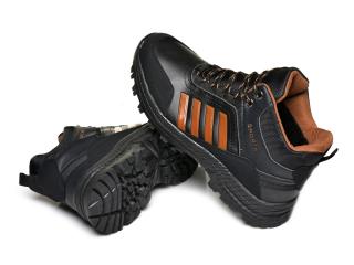 Buty zimowe ŚNIEGOWCE TREKKINGOWE męskie CZARNE/BRĄZOWE