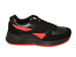 MĘSKIE BUTY SPORTOWE CZARNE/CZERWONE