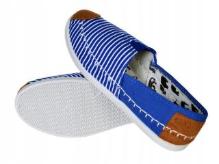 TENISÓWKI TRAMPKI ESPANDRYLE niebieskie SLIP ON /76-1/