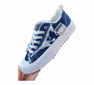 Trampki Damskie Buty sportowe Ciemny Jeans Granatowe Imge