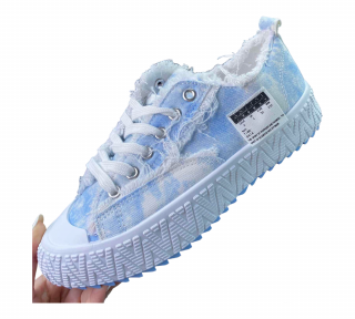 Trampki Damskie Buty Sportowe WH/BLUE Imge