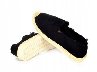TRAMPKI TENISÓWKI ESPADRYLE damskie CZARNE