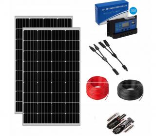 PANEL SOLARNY 200W + REGULATOR 20A ZESTAW