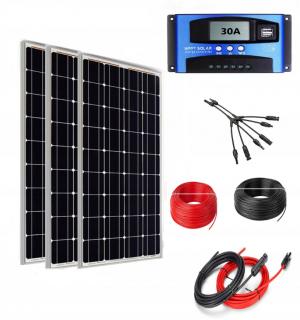 PANEL SOLARNY 300W + REGULATOR 30A ZESTAW