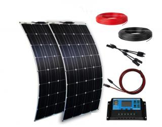 PANEL SOLARNY ELASTYCZNY 200W + REGULATOR 20A ZESTAW