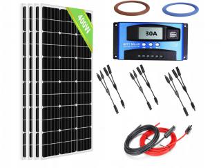 PANEL SOLARNY MONO ZESTAW 4X100W reg. 30A MPPT!!