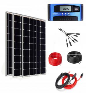 PANEL SOLARNY PRZENOŚNY MONO ZESTAW 3X100W reg. 30A MPPT