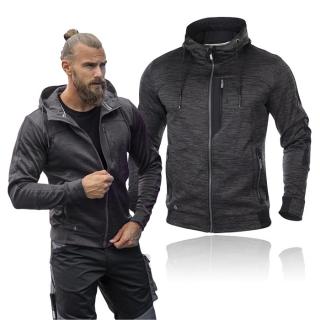 Bluza Robocza Ardon 3DBreathe H5980 Męska Oddychająca Sportowa Melange Szaro-Czarna S-4XL