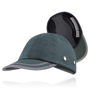 Czapka Kask Lekki ARDON BRUNO+D1312 Przeciwskaleczeniowa Antyskalpowa z Paskiem Odblaskowym Zielona
