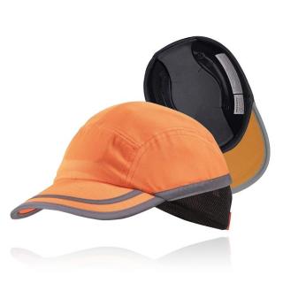 Czapka Kask Lekki ARDON BRUNO+ D1314 Przeciwskaleczeniowa Antyskalpowa z Paskiem Odblaskowym Pomarańczowa