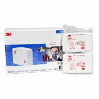 Filtry Przeciwpyłowe 3M 6035 P3 R Do Masek 3M (2szt) Komplet 1 para
