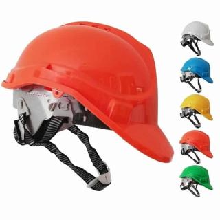 Kask Hełm Roboczy Ochronny BHP 4-Punktowy Budowlany z Paskiem Czerwony