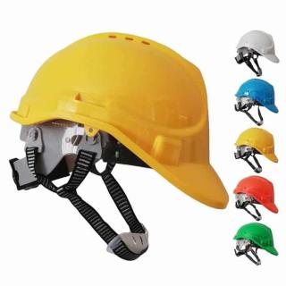 Kask Hełm Roboczy Ochronny BHP 4-Punktowy Budowlany z Paskiem Żółty